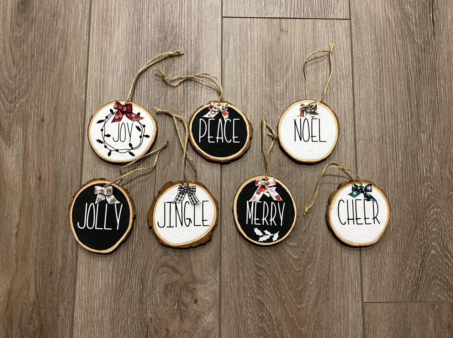 Wooden cookie ornaments