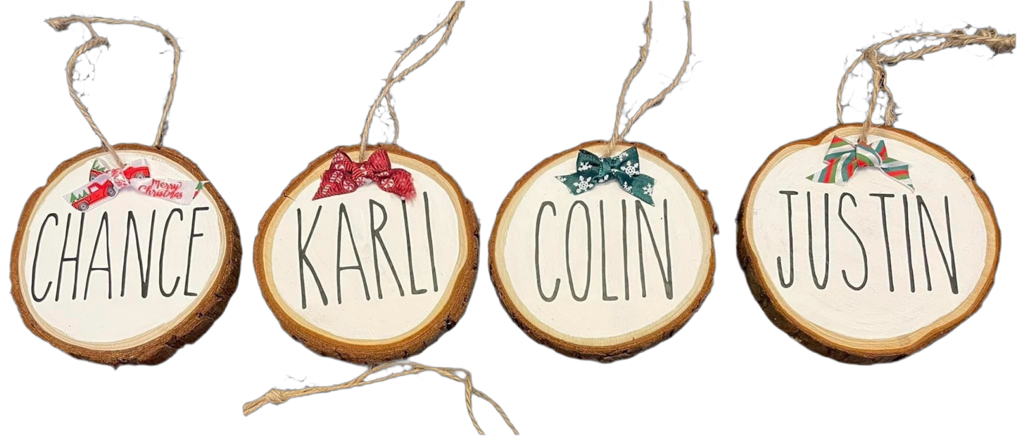 Custom name wooden cookie