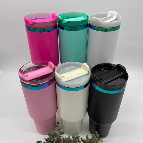 40 oz rainbow plated tumbler PRE-ORDER