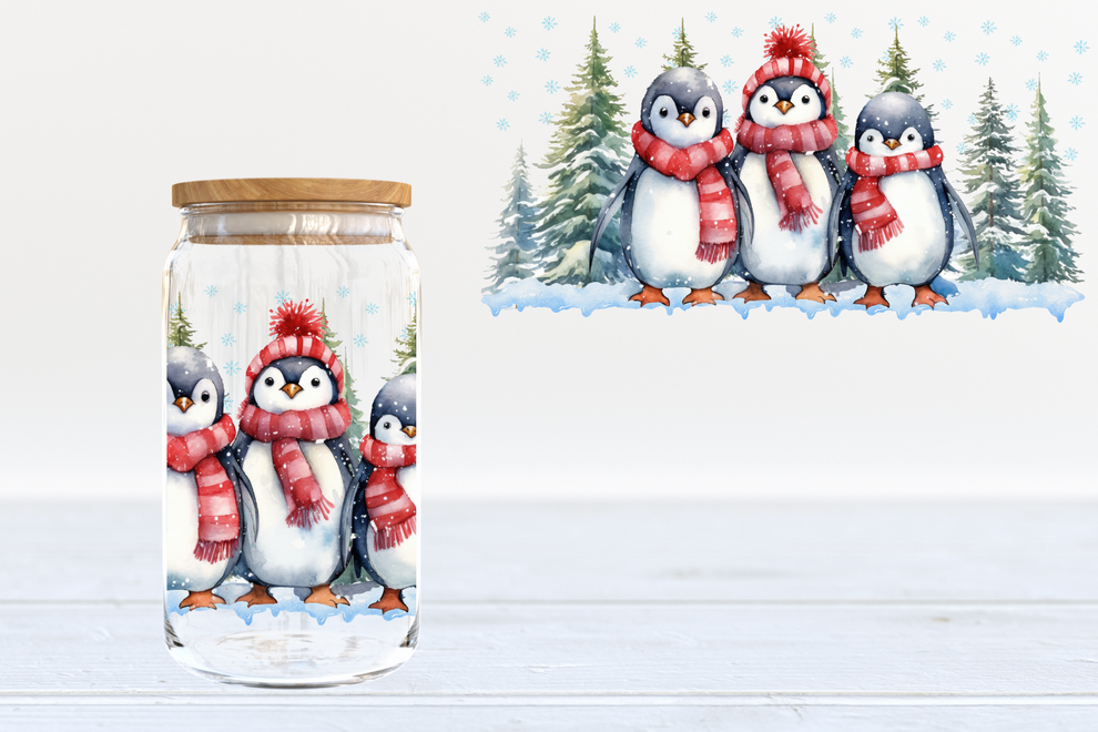 Penguins - glass can PRE-ORDER