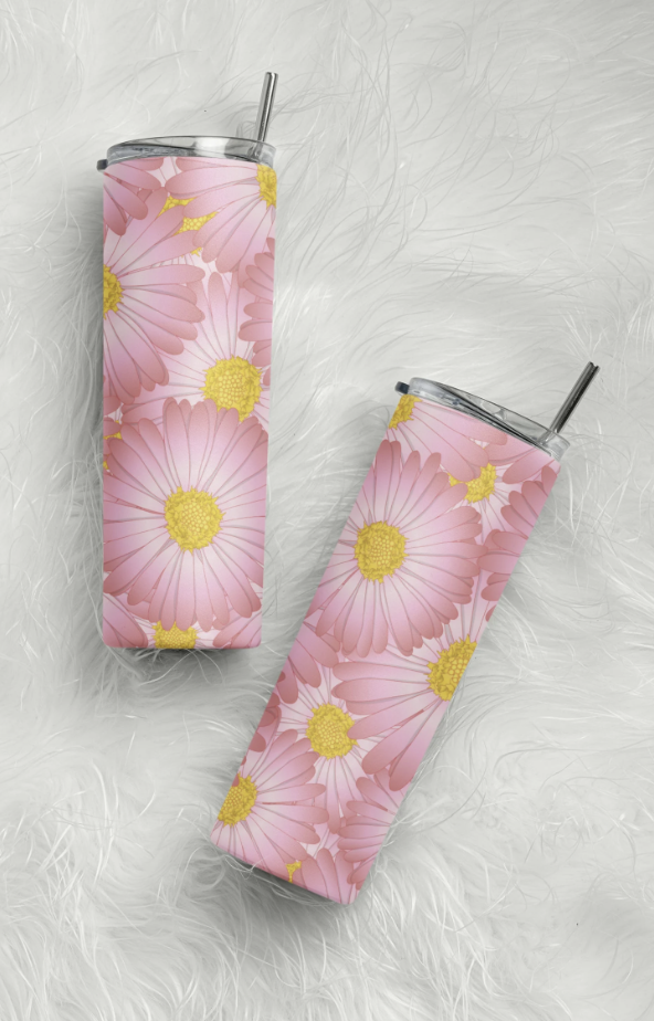 Pink Daisy Tumbler