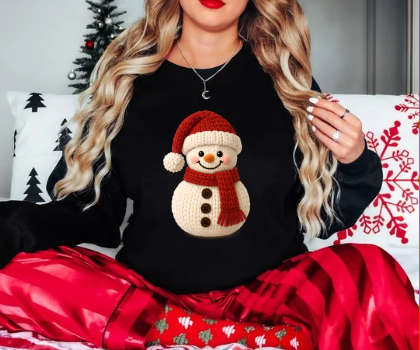 Faux crochet Snowman