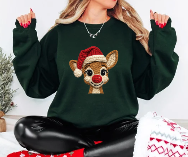 Faux crochet Rudolph