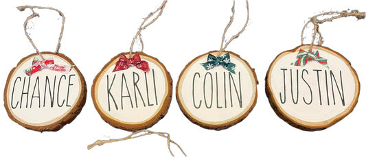 Custom name wooden cookie
