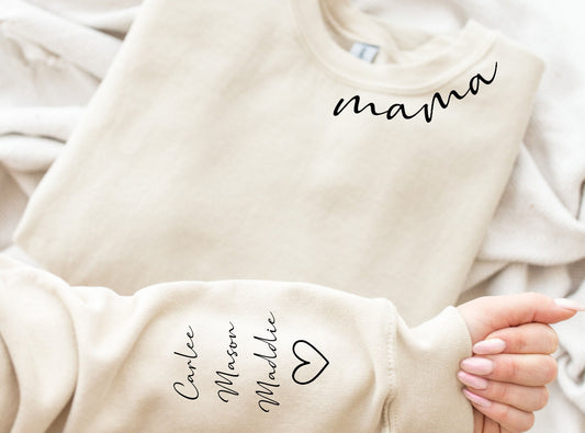 Mama - kids on sleeve