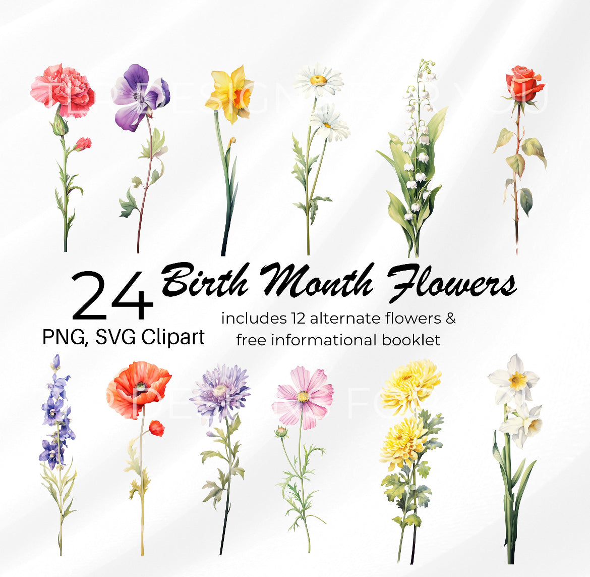 Custom birth flower mug