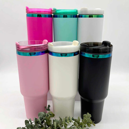 40 oz rainbow plated tumbler PRE-ORDER