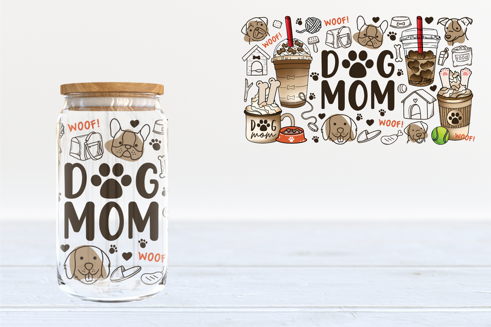 Dog mom - glass can PRE-ORDER
