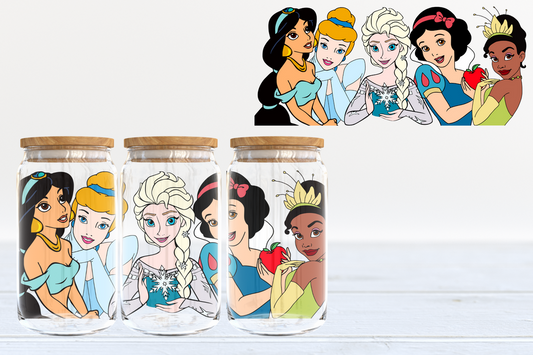 Disney princesses - glass can PRE-ORDER