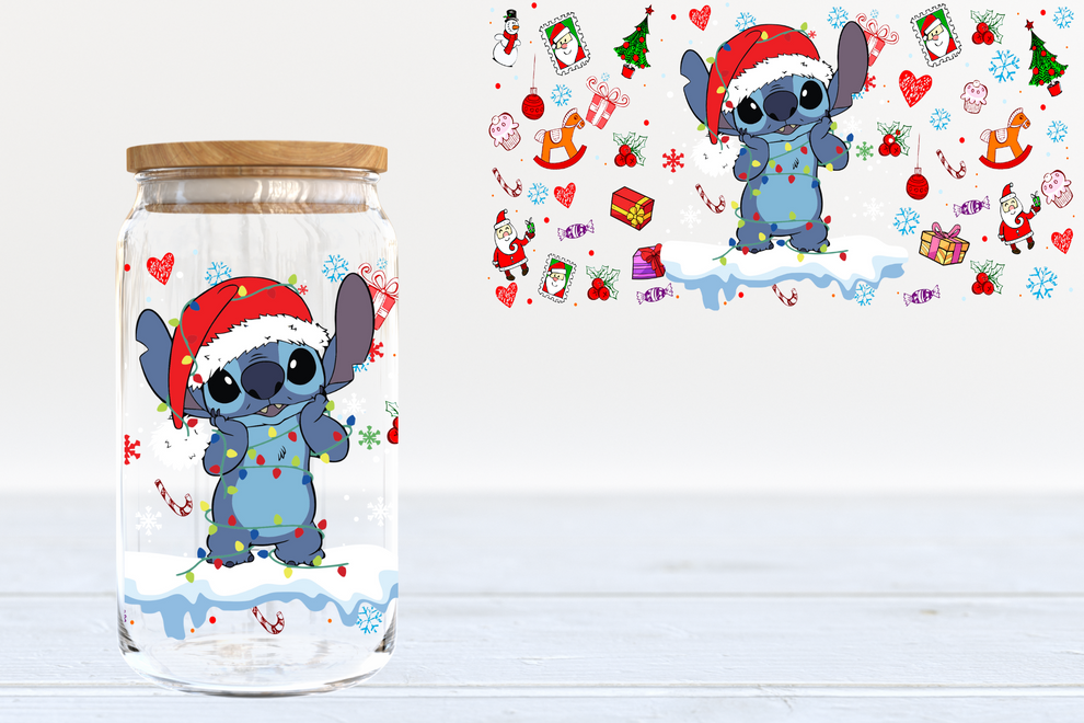 Christmas Stitch - glass can PRE-ORDER