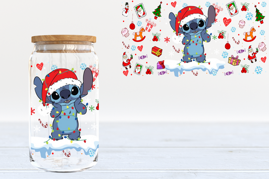 Christmas Stitch - glass can PRE-ORDER