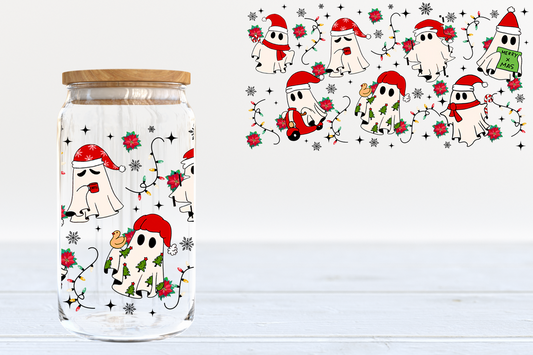 Christmas ghosts - glass can PRE-ORDER
