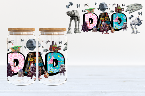 Dad ( Star Wars) - glass can PRE-ORDER