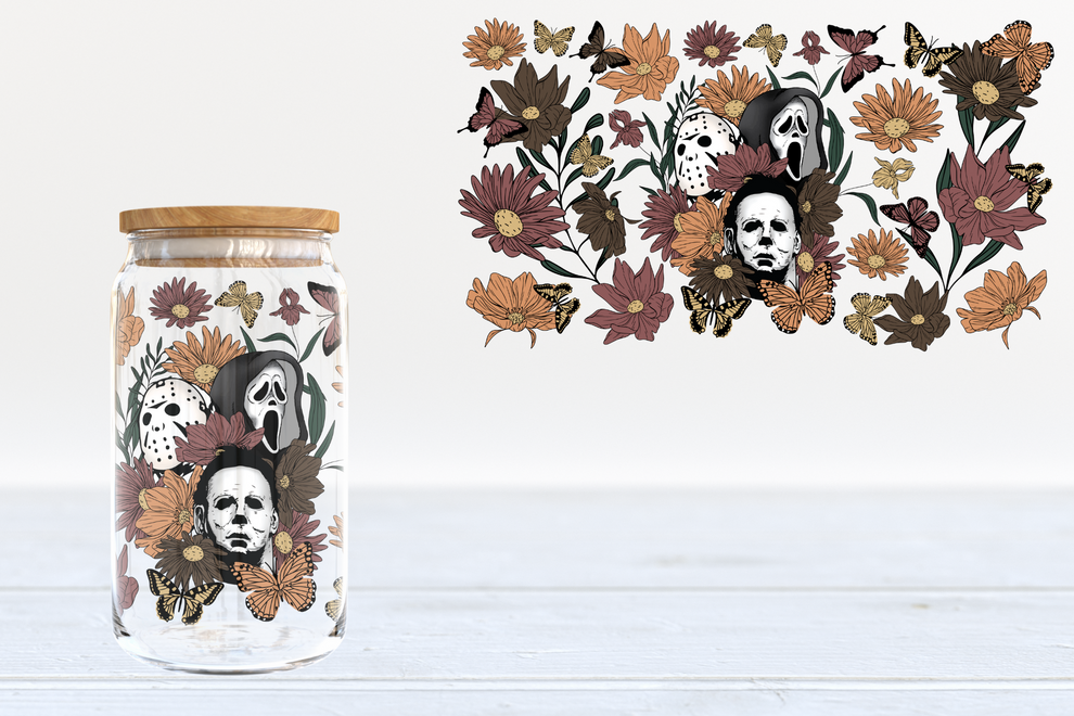 Floral killer guys - glass can PRE-ORDER