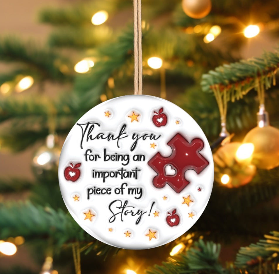 Thank you for being part of my story ornament