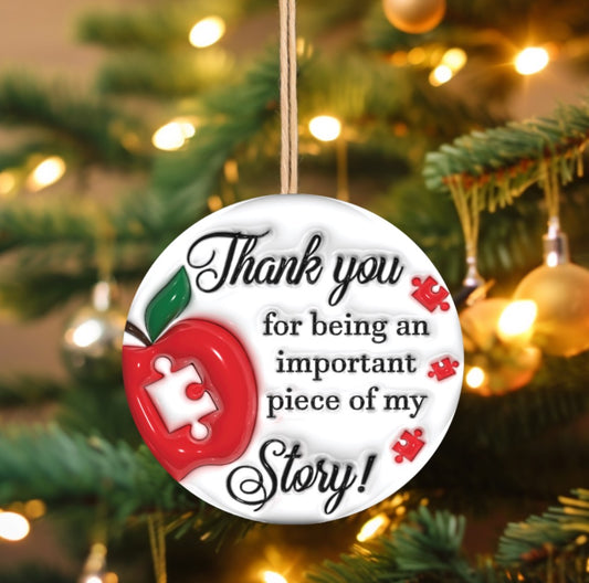 Thank you for being part of my story ornament