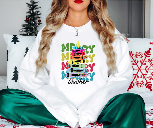 Merry teacher (crayons)