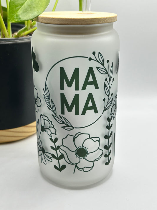 Mama floral - black