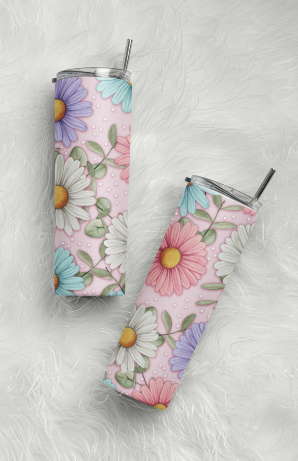 Pink Floral Tumbler